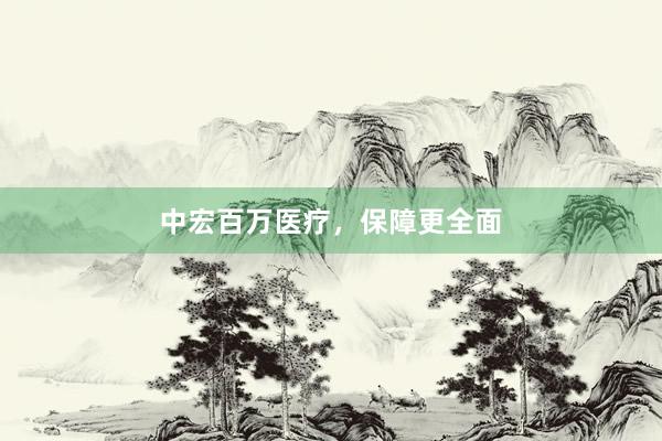 中宏百万医疗，保障更全面